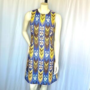 Tory Burch metallic linen southwestern dress